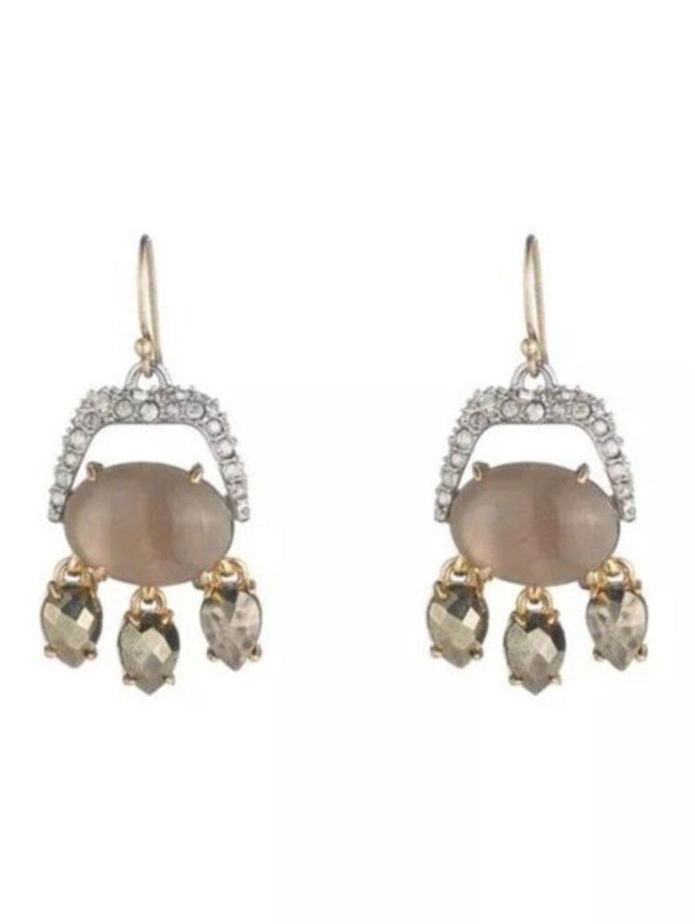 Alexis Bittar Multi Stone Chandelier Wire Earrings